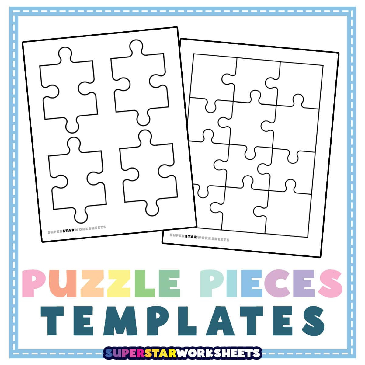 Puzzle Piece Template - Superstar Worksheets intended for Free Blank Printable Puzzle Pieces