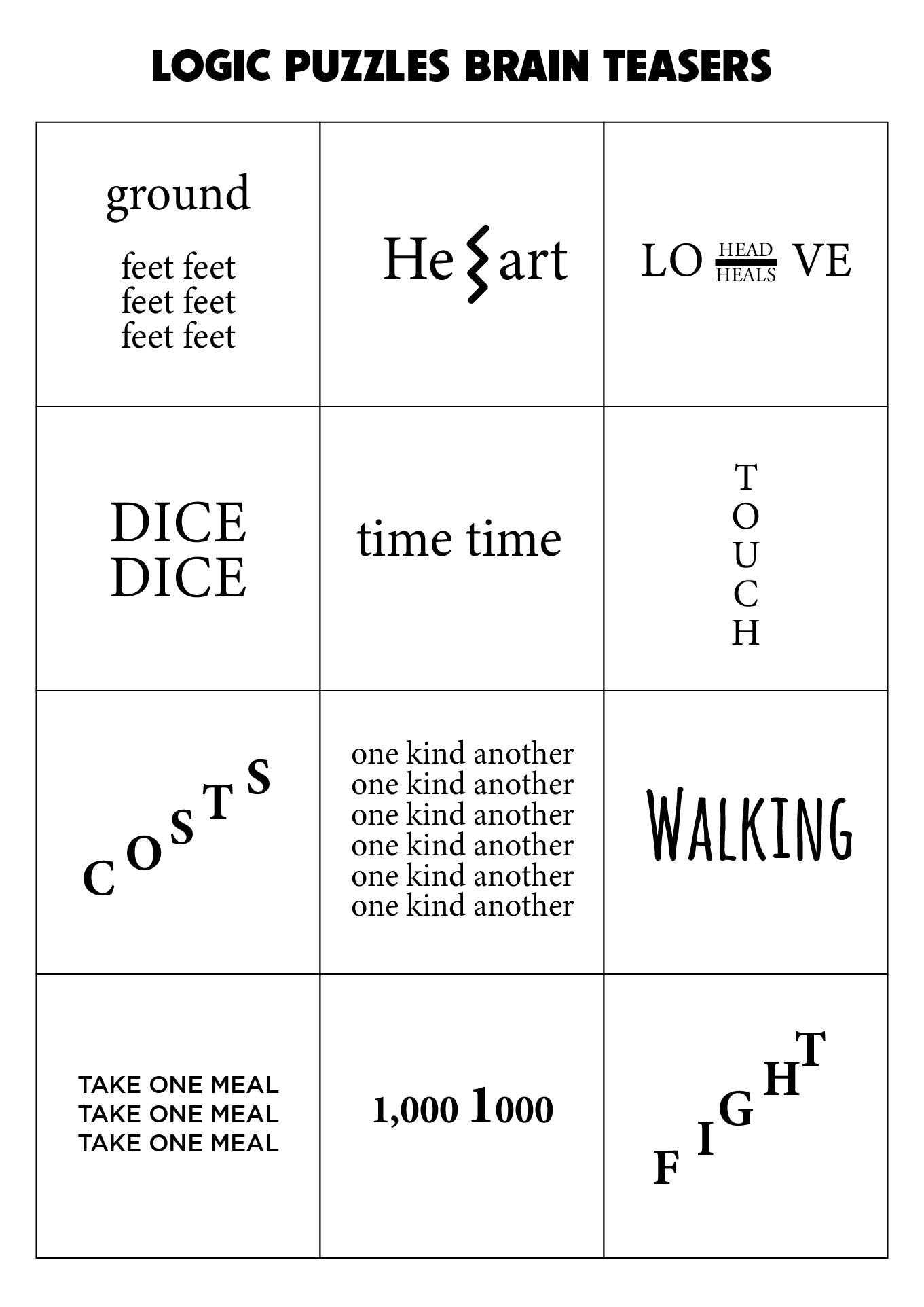 Puzzles Brain Teasers - 10 Free Pdf Printables | Printablee for Printable Brain Teasers And Puzzles