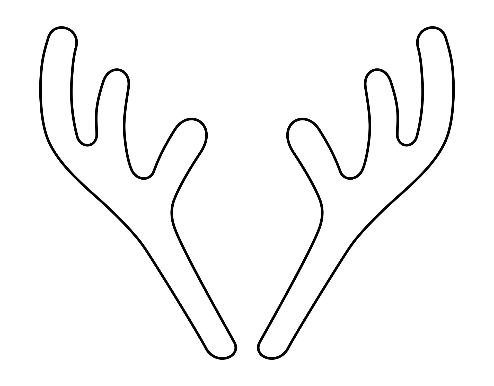 Reindeer Antlers - 10 Free Pdf Printables | Printablee pertaining to Reindeer Antlers Printable