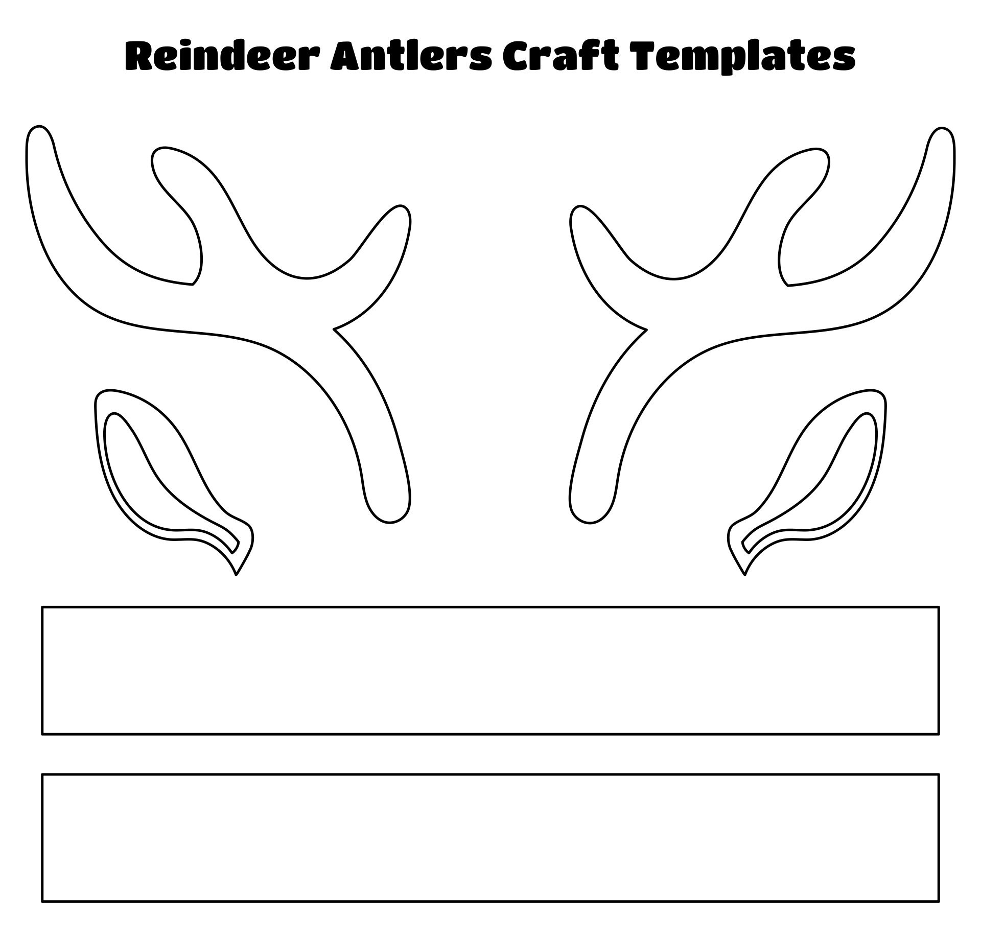 Reindeer Antlers Template Free Printable in Reindeer Antlers Template Printable