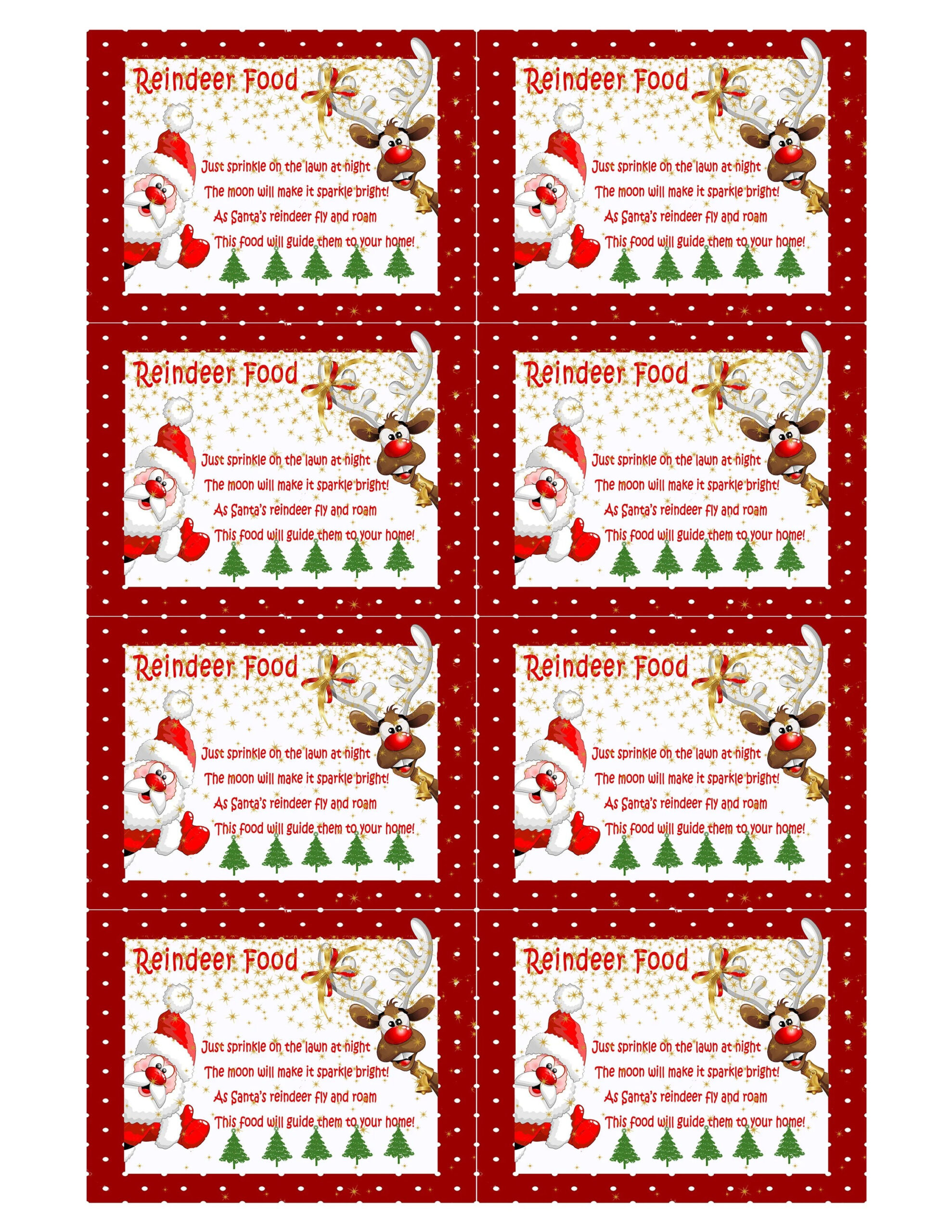 Reindeer Food Free Printable Labels - Printable Party Favors with Magic Reindeer Food Labels Printable Free