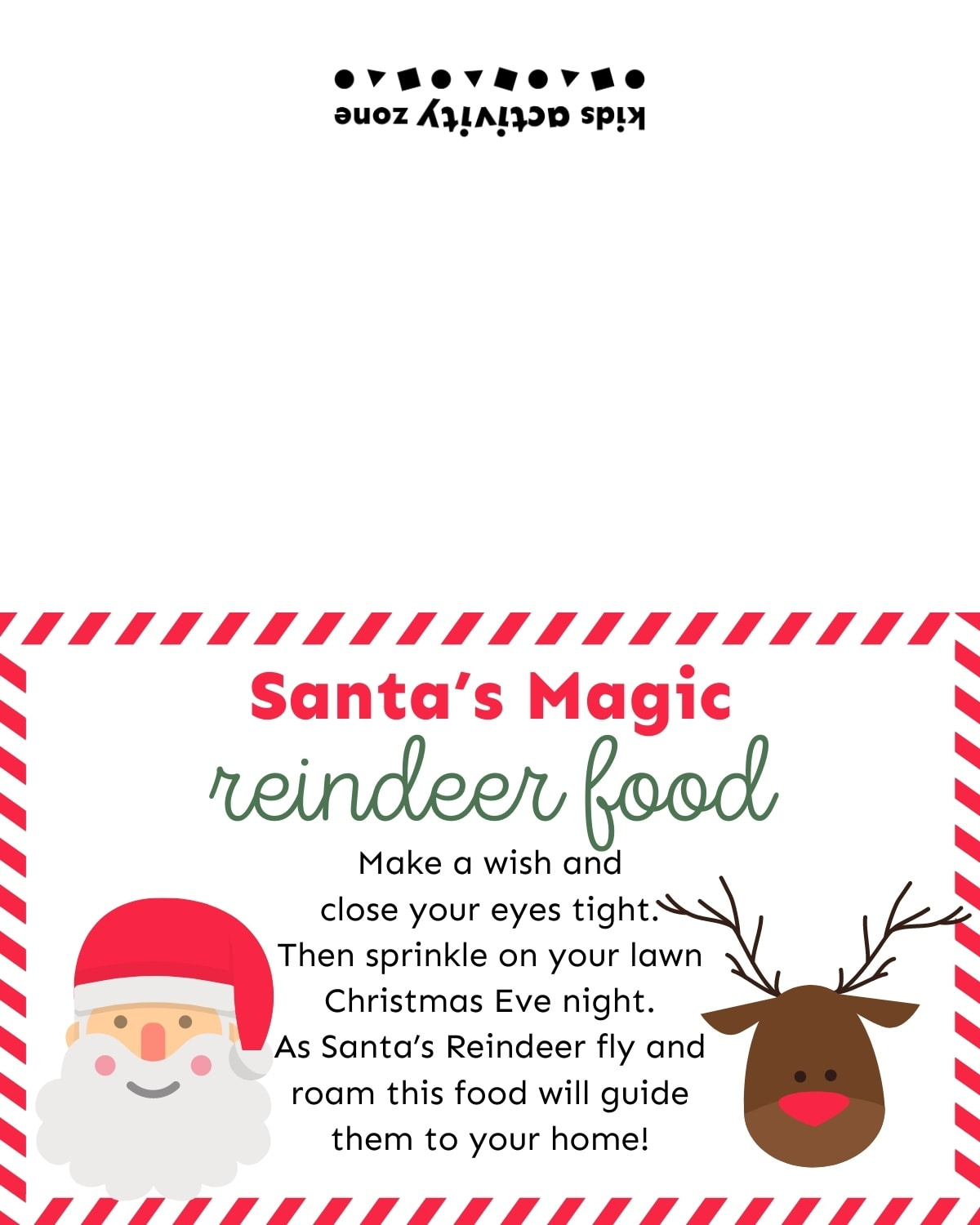 Reindeer Food - Kids Activity Zone inside Reindeer Food Recipe Printable
