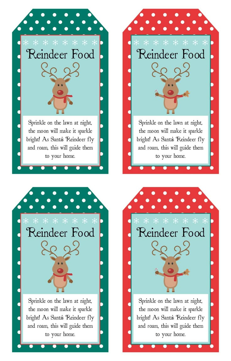 Reindeer Food Poem Labels - 11 Free Pdf Printables | Printablee with Reindeer Food Poem Free Printable Tags