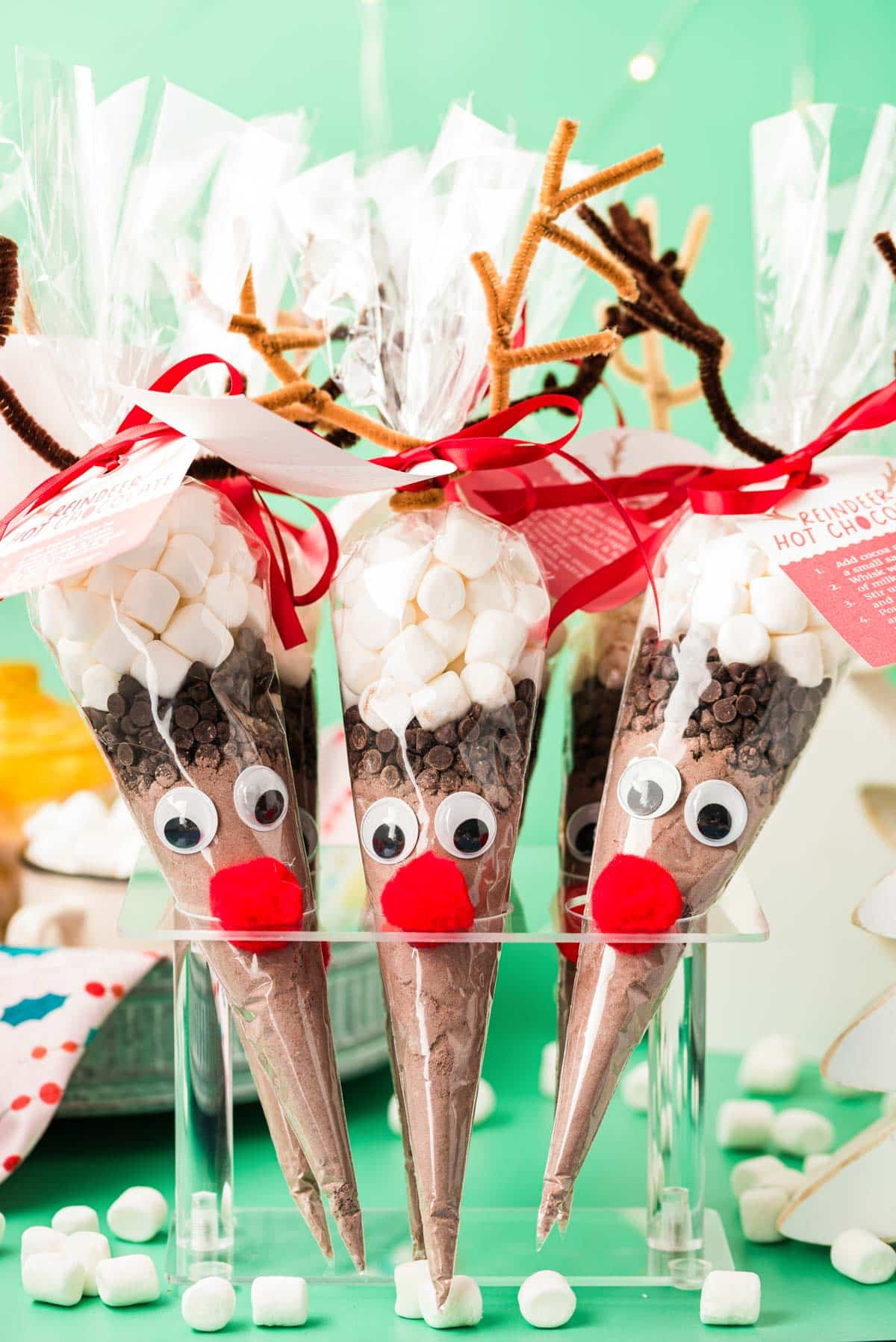 Reindeer Hot Chocolate Cones pertaining to Reindeer Cone Printable