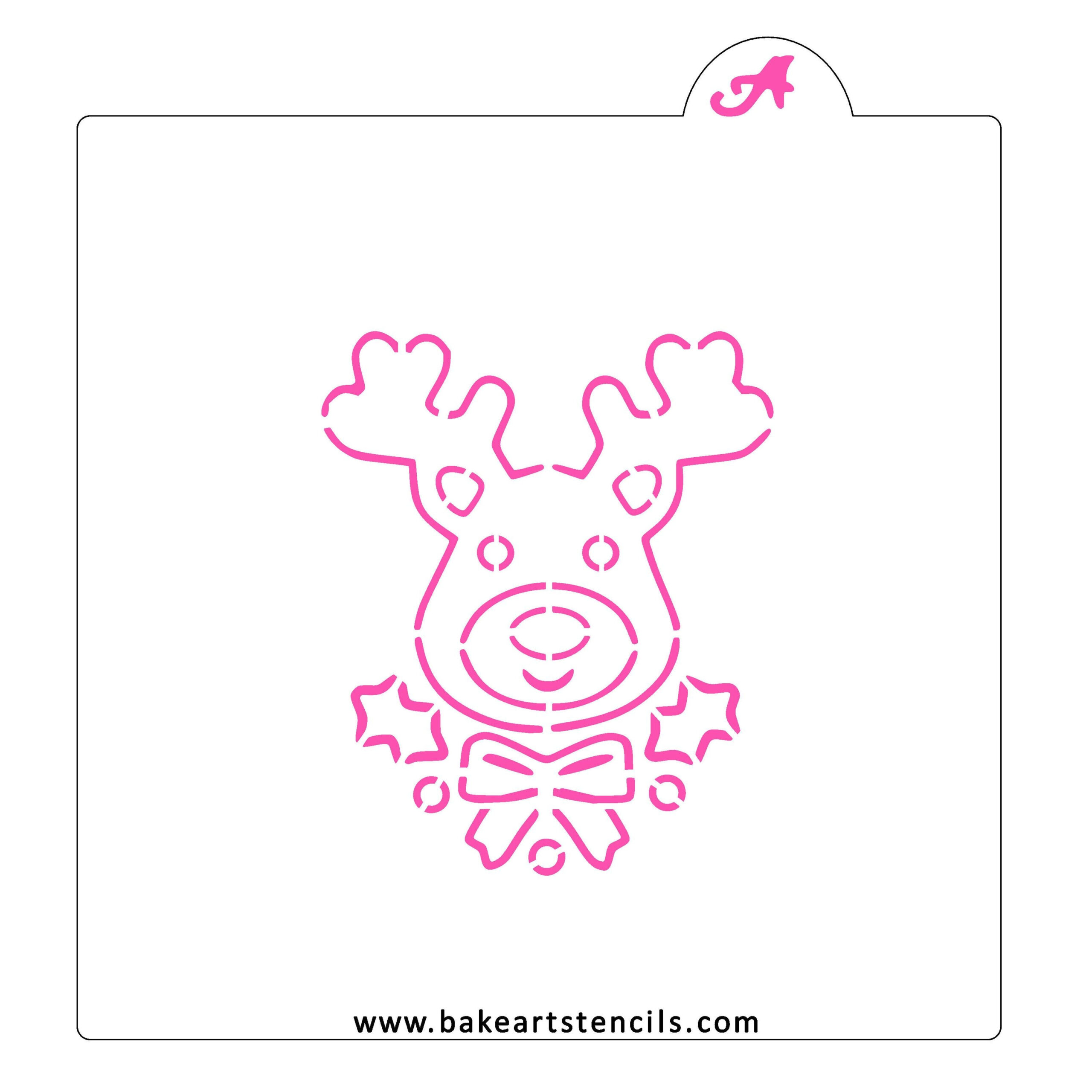 Reindeer Pyo Cookie Stencil: Christmas Rudolph Design - Etsy Uk with regard to Christmas Cookie Stencils Printable