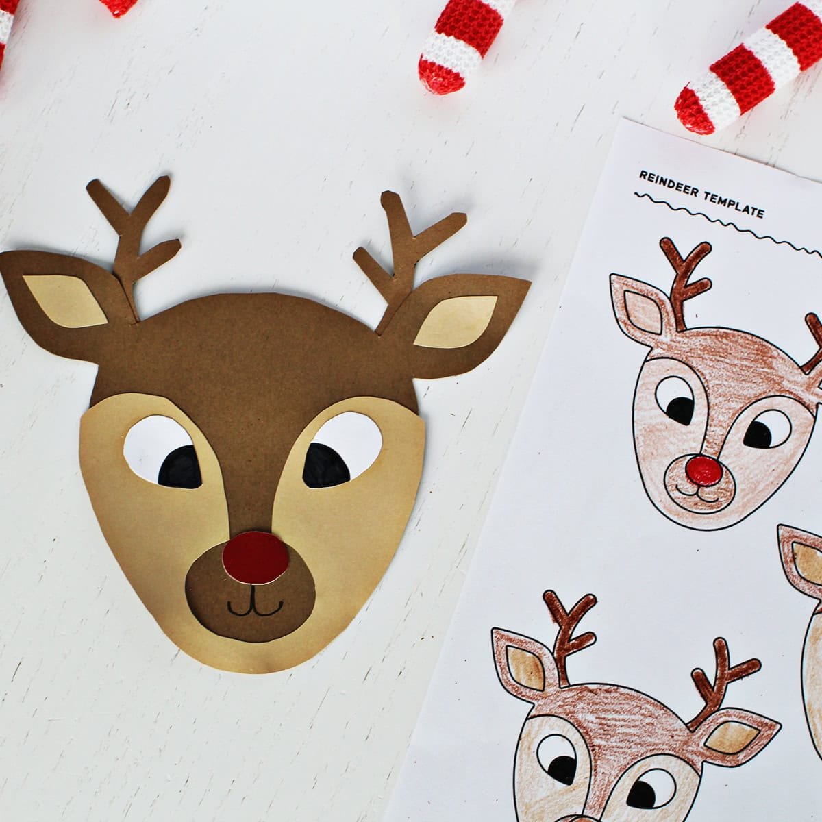 Reindeer Template- Free Printable - Childhood Magic pertaining to Cute Reindeer Printable