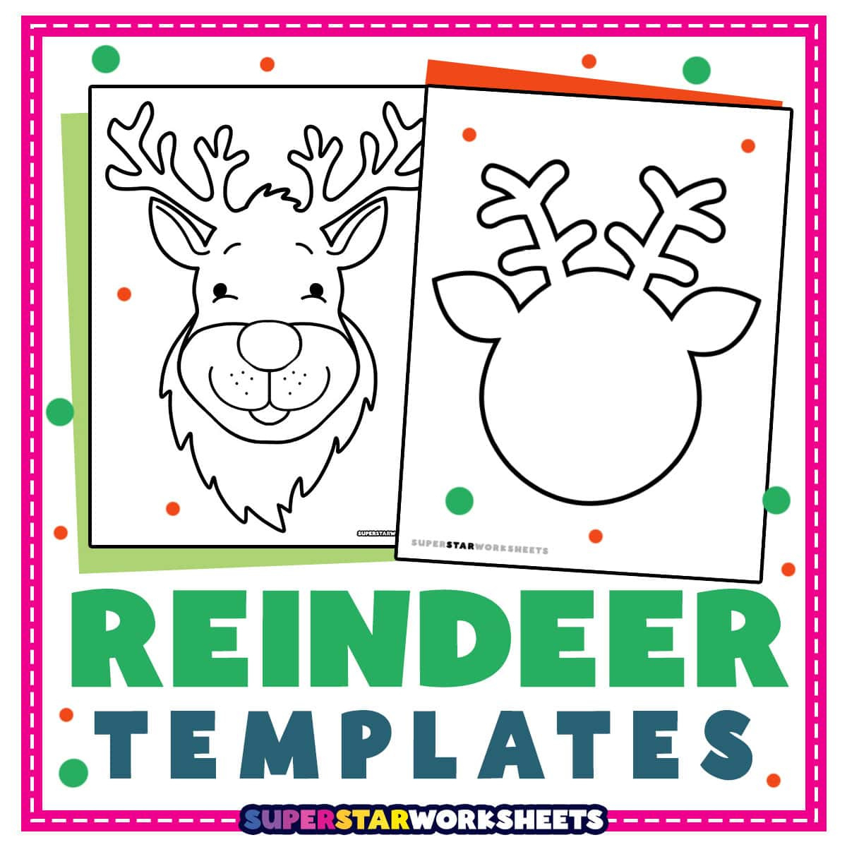 Reindeer Template (Free Printables) - Superstar Worksheets throughout Reindeer Cut Out Printable