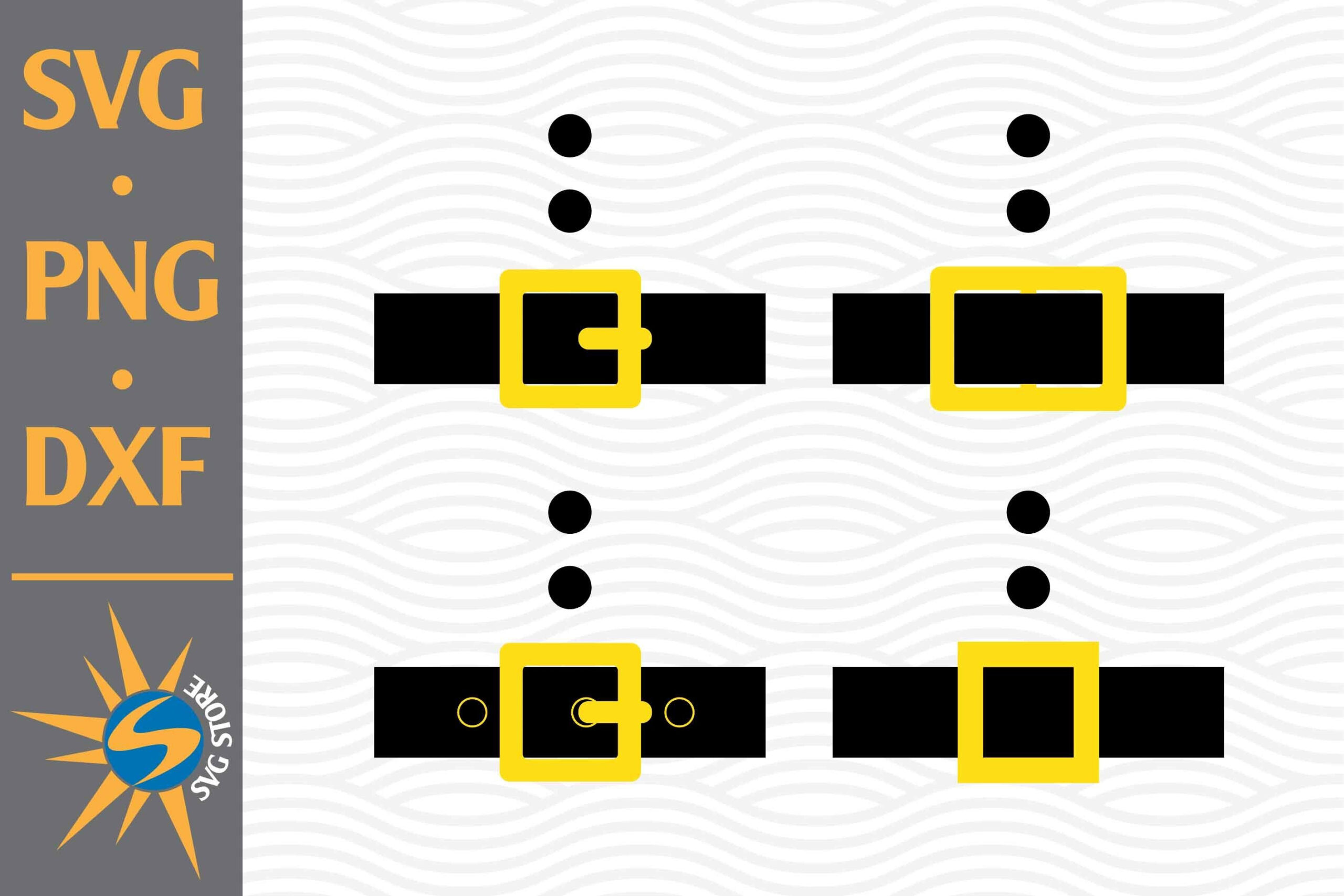 Santa Belt Svg, Png, Dxf Digital Files Include (1023738) regarding Santa Belt Buckle Printable