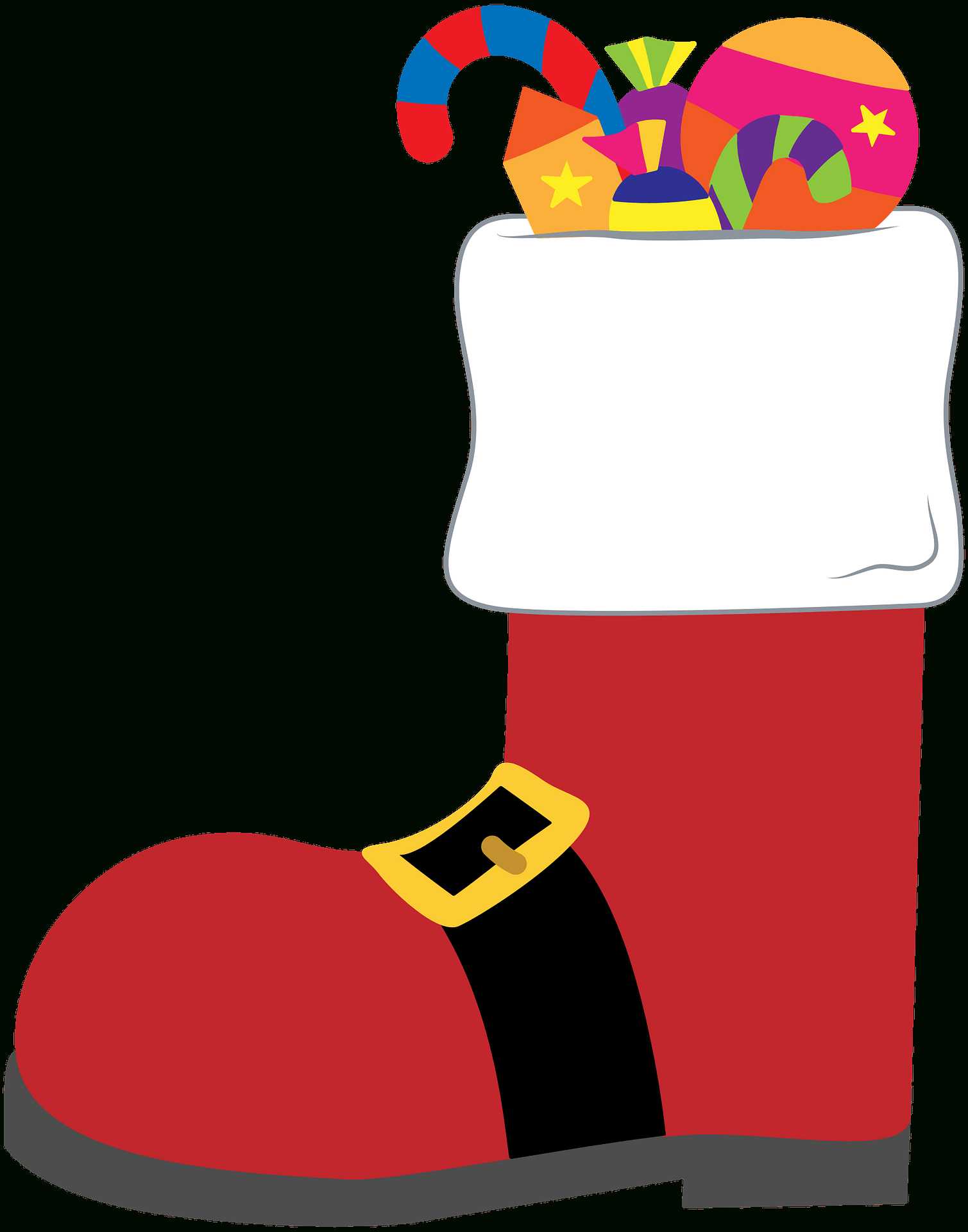 Santa Boot - Free Vector Clipart Images On Creazilla throughout Santa Boots Printable