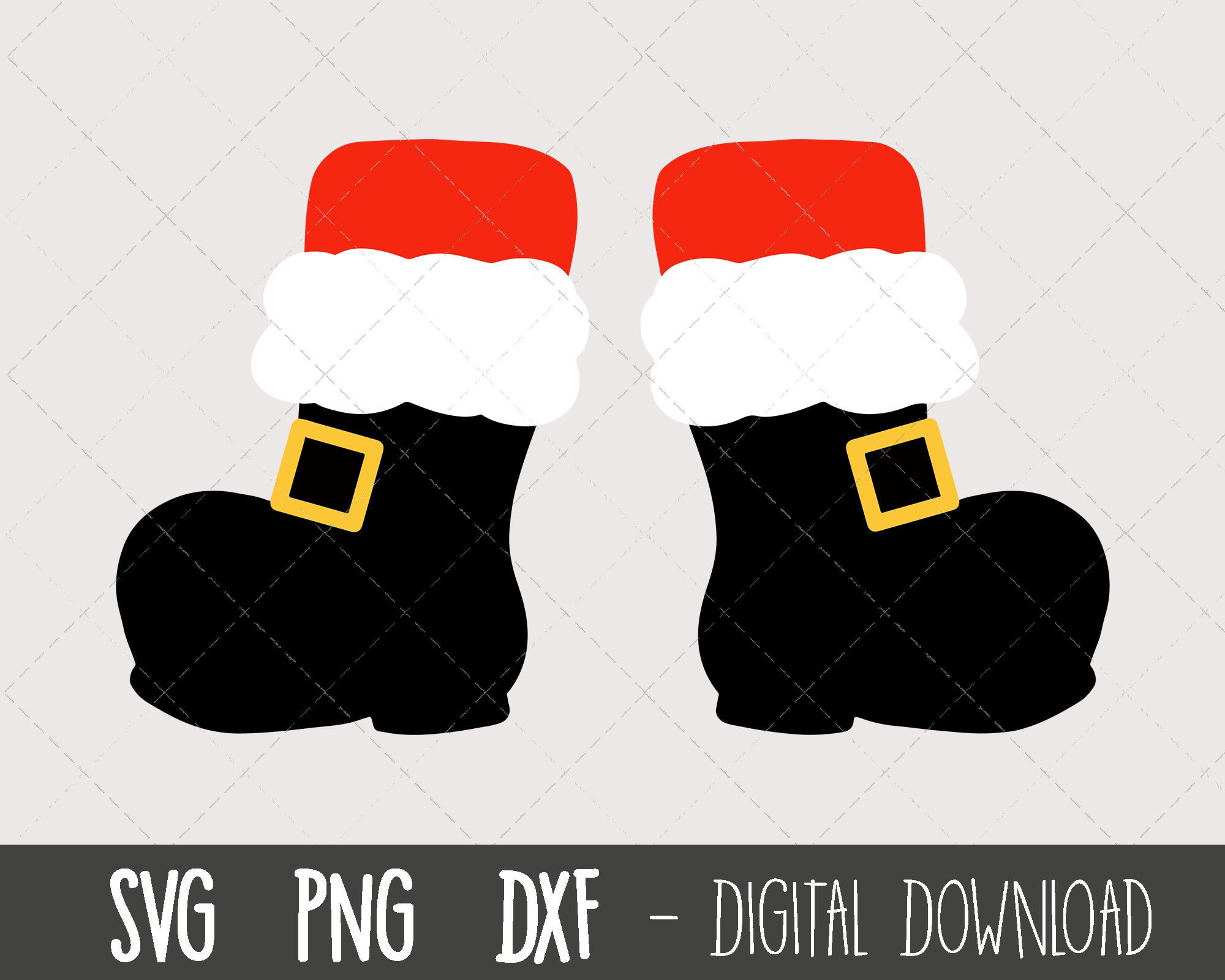 Santa Boots Svg, Santa Svg, Holiday Clipart, Christmas Svg, Black pertaining to Santa Boots Printable
