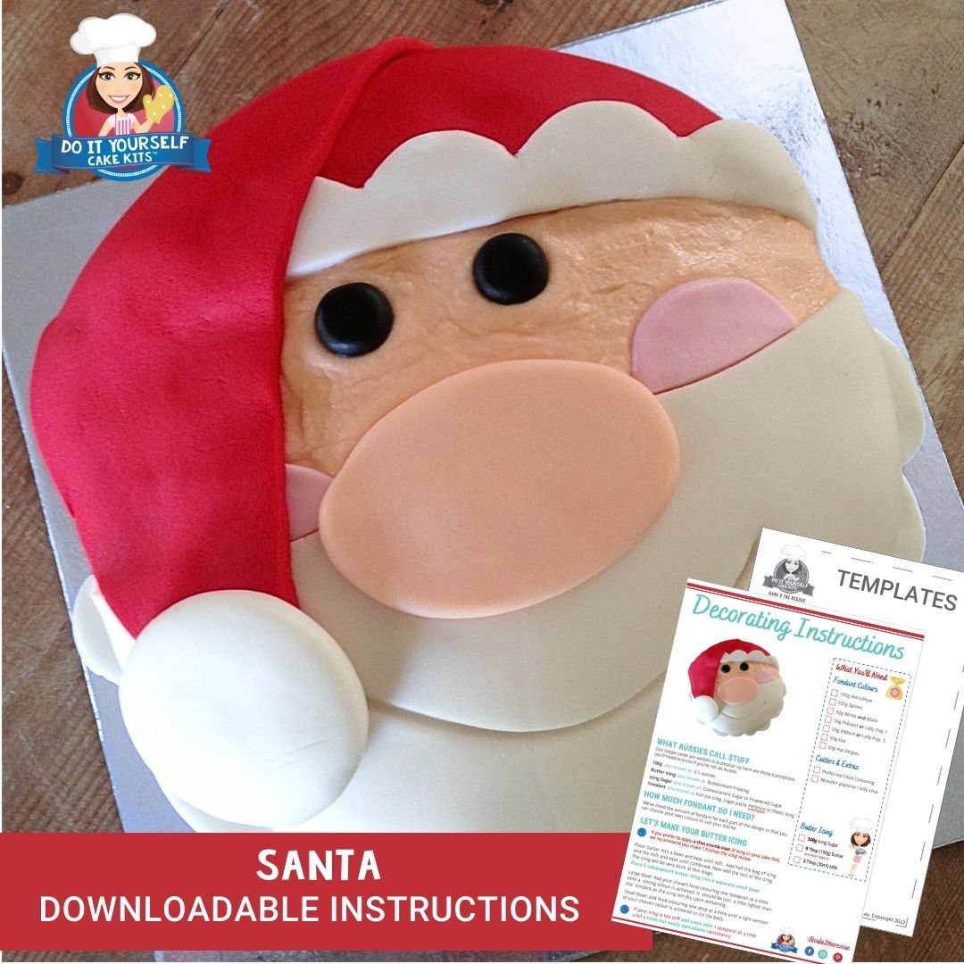 Santa Cake | Printable Template Tutorial | Christmas Cake Ideas pertaining to Christmas Cake Templates Printable