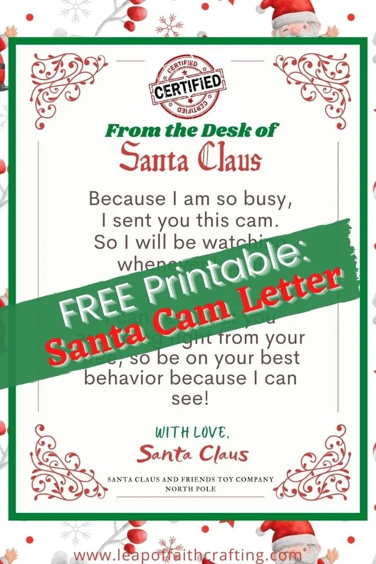 Santa Cam Ornament Tutorial With Free Svg File & Letter! - Leap Of pertaining to Santa Cam Printable