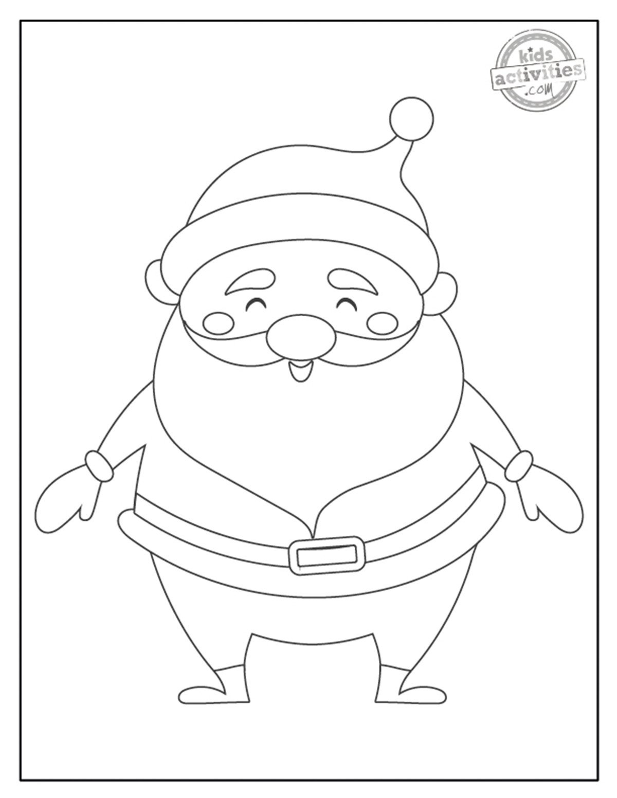 Santa Claus Outline For Kids And Adults | Kids Activities Blog within Santa Outline Printable
