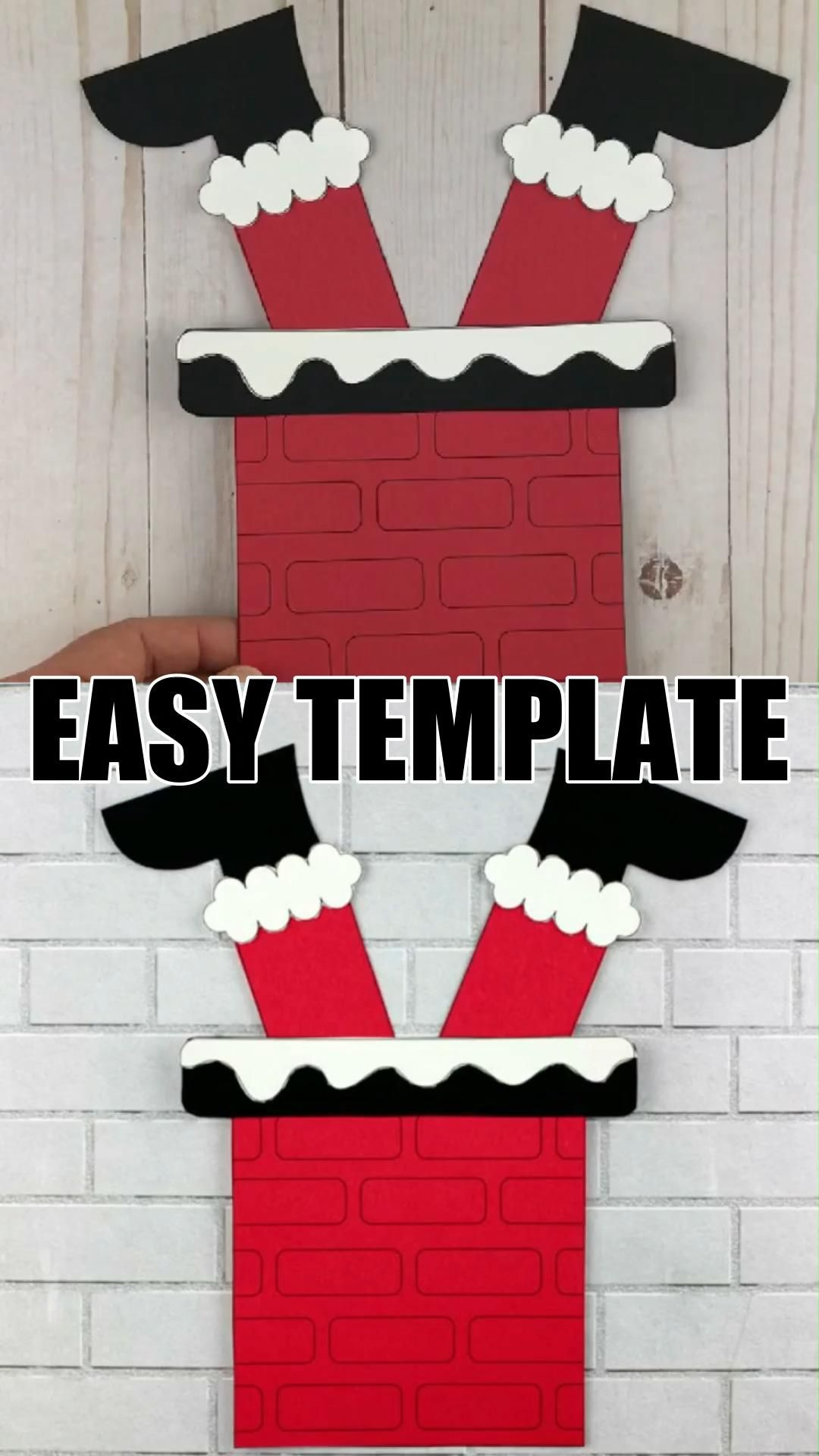Santa Craft For Kids - Stuck Santa Craft With Printable Template pertaining to Santa Chimney Printable