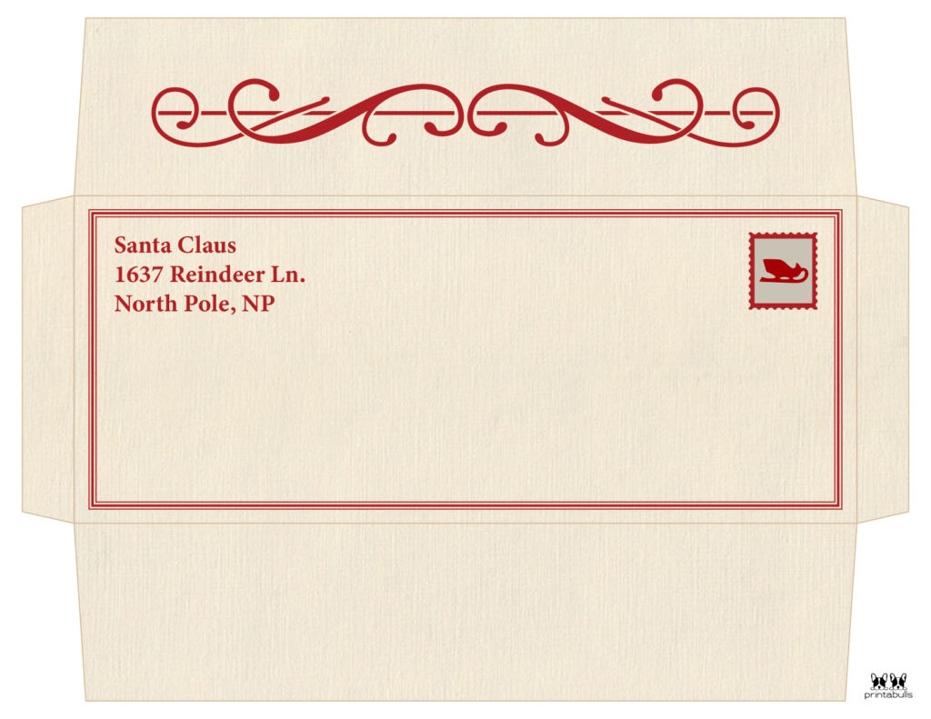 Santa Envelopes - Free Printables | Printabulls with North Pole Envelope Printable