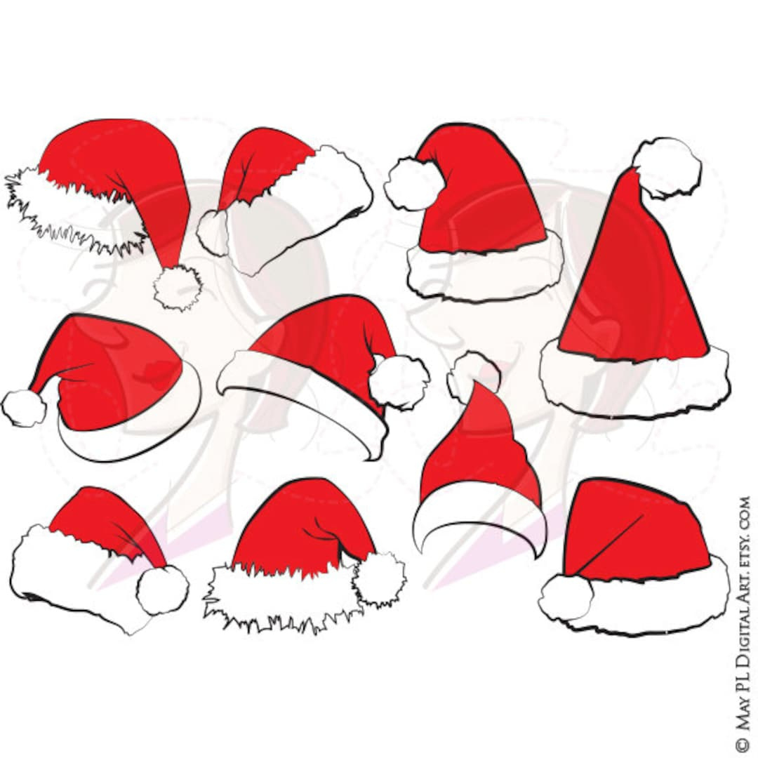 Santa Hat Clipart Small Printable Small Santa Hat Santa Hat Image in Small Santa Hat Printable