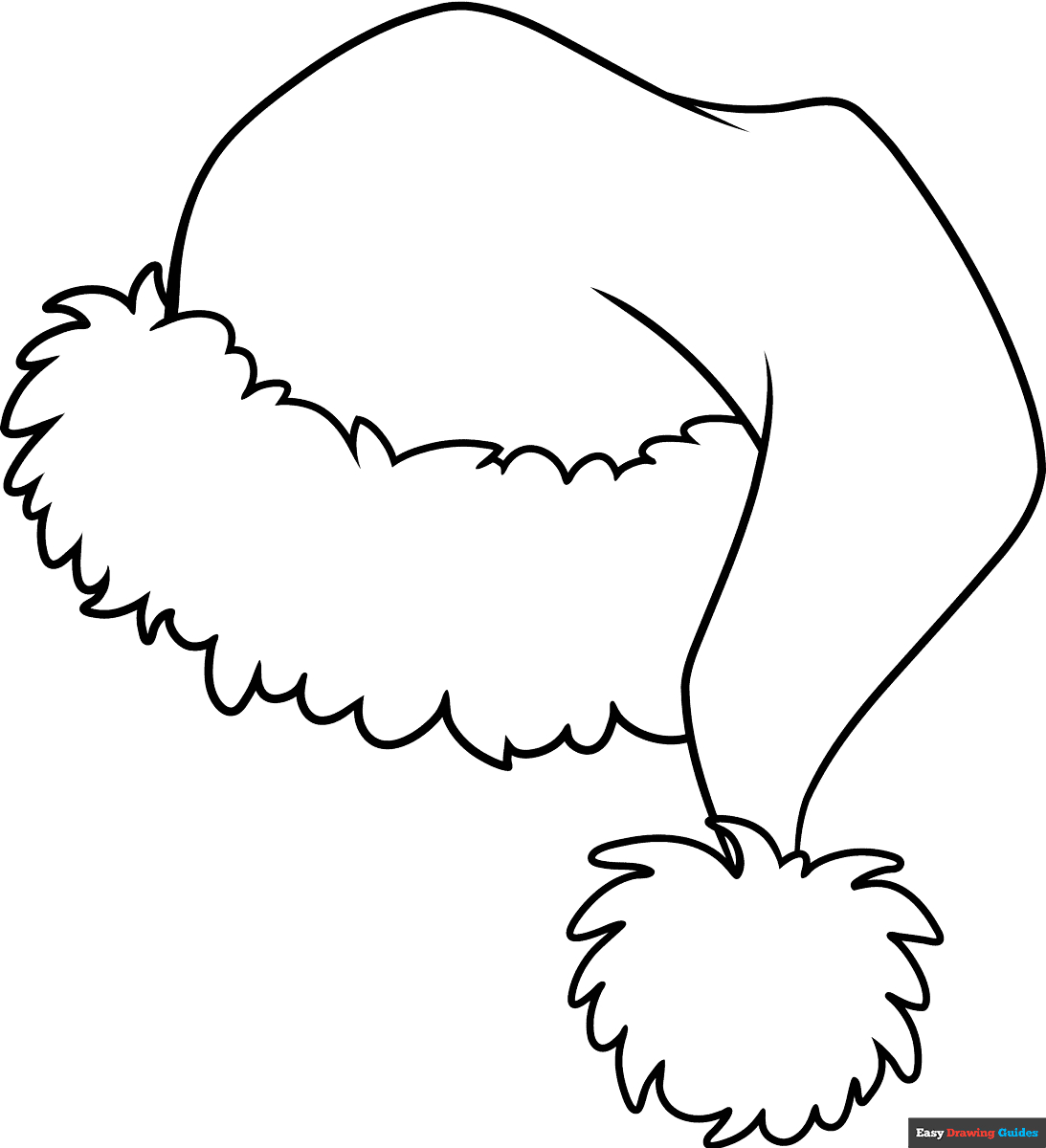 Santa Hat Coloring Page | Easy Drawing Guides throughout Free Printable Santa Hat Coloring Page