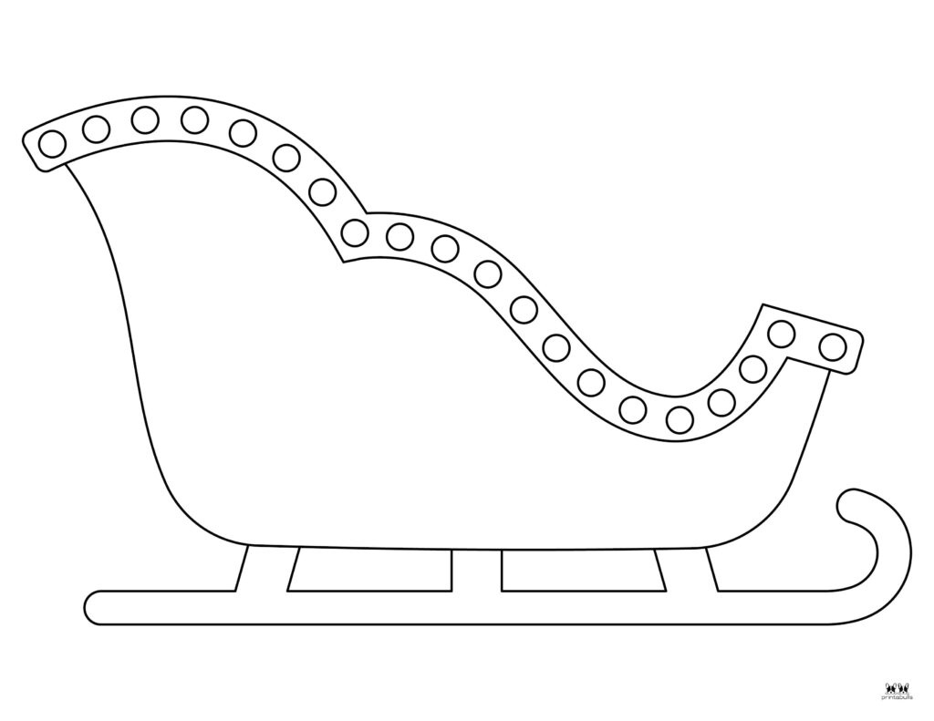 Santa Sleigh Coloring Pages & Templates | Printabulls regarding Santa Sleigh Printable