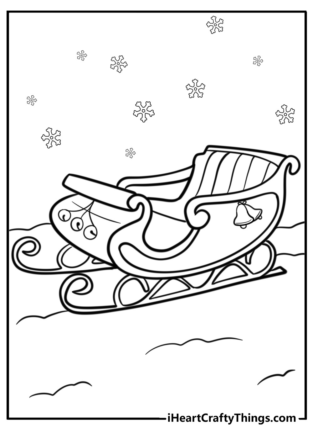 Santa'S Sleigh Coloring Pages (15 Free Pdf Printables) for Santa Sleigh Coloring Pages Printable
