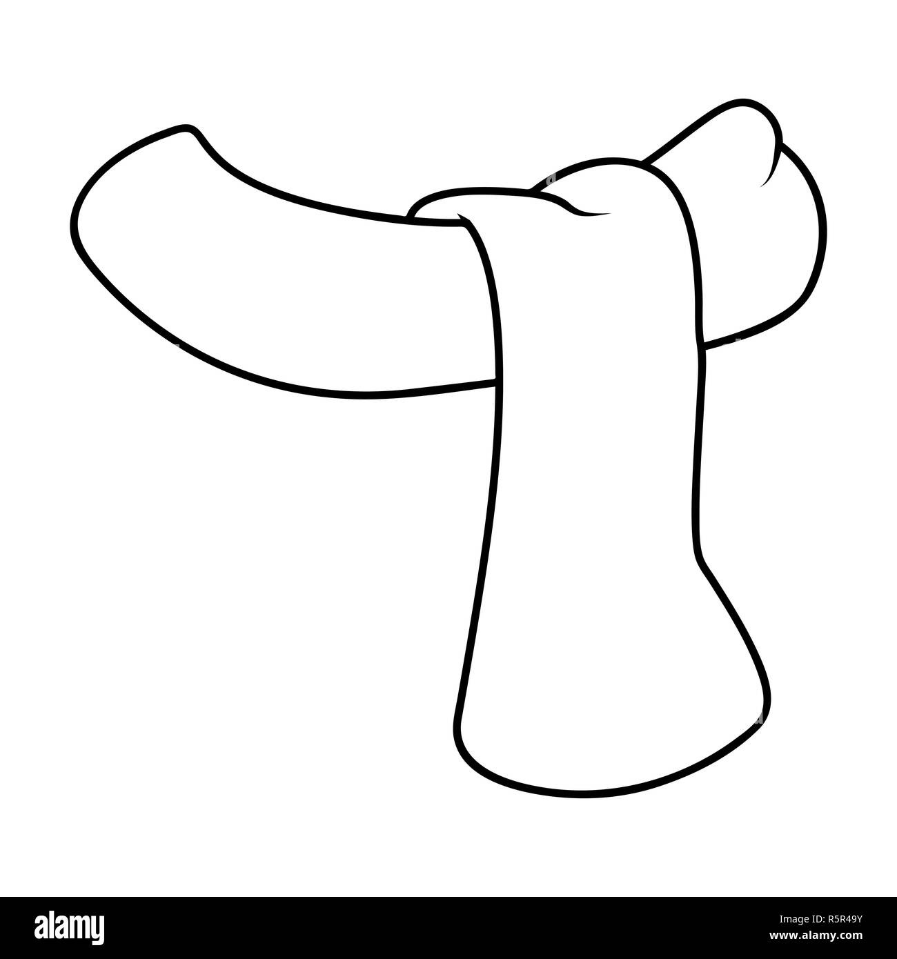 Scarf Silhouette Winter Symbol, Design. Vector Illustration pertaining to Snowman Scarf Printable