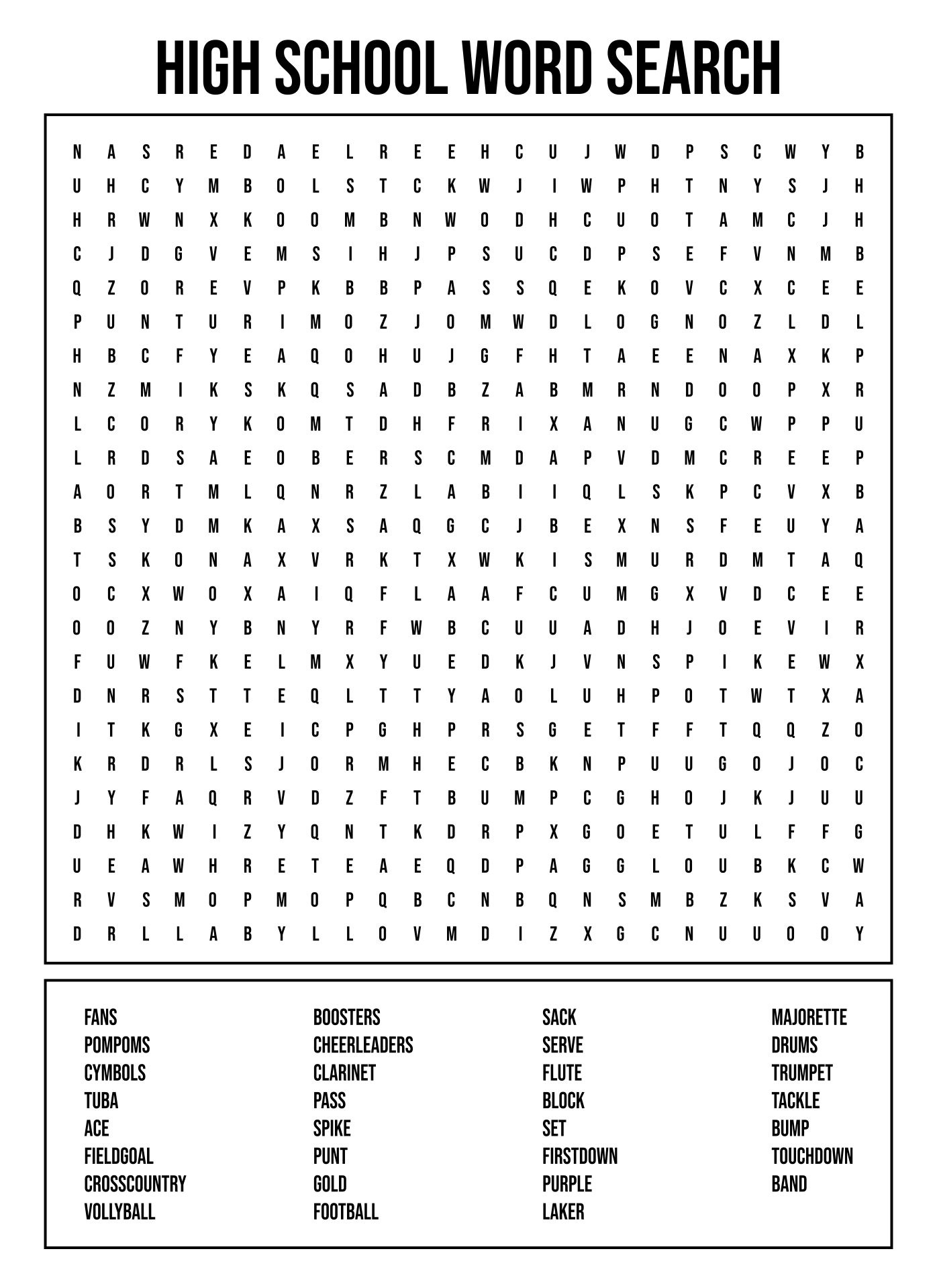 School Word Search Puzzles - 10 Free Pdf Printables | Printablee for Free Printable Word Search Puzzles For High School Students
