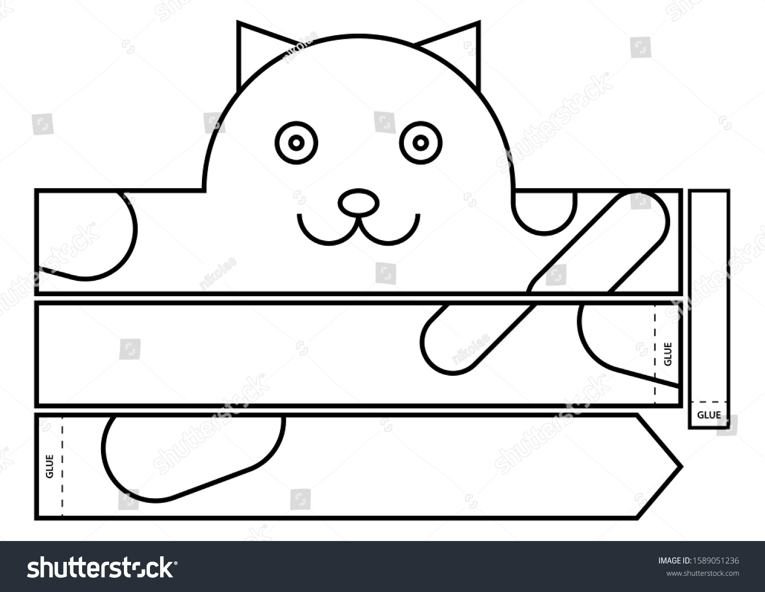 Seuss Coloring Page Hat Headband Free Printable Cat In The Hat regarding Free Printable Animal Crown Template