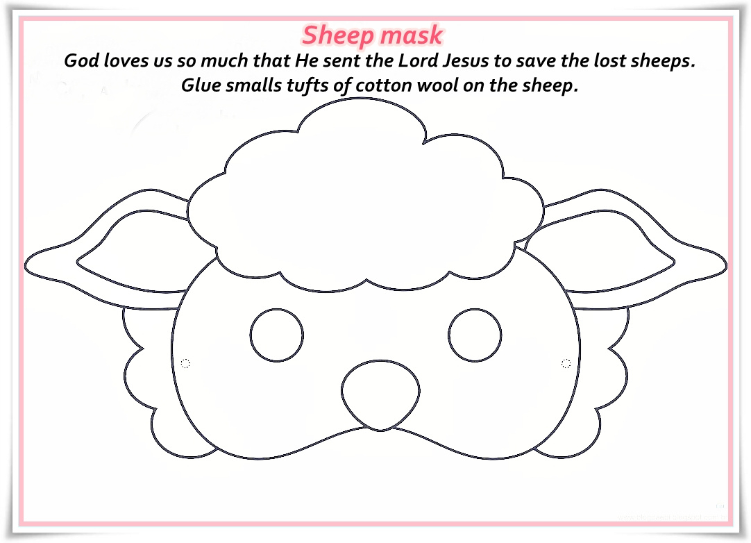 Sheep Mask | regarding Free Printable Sheep Mask