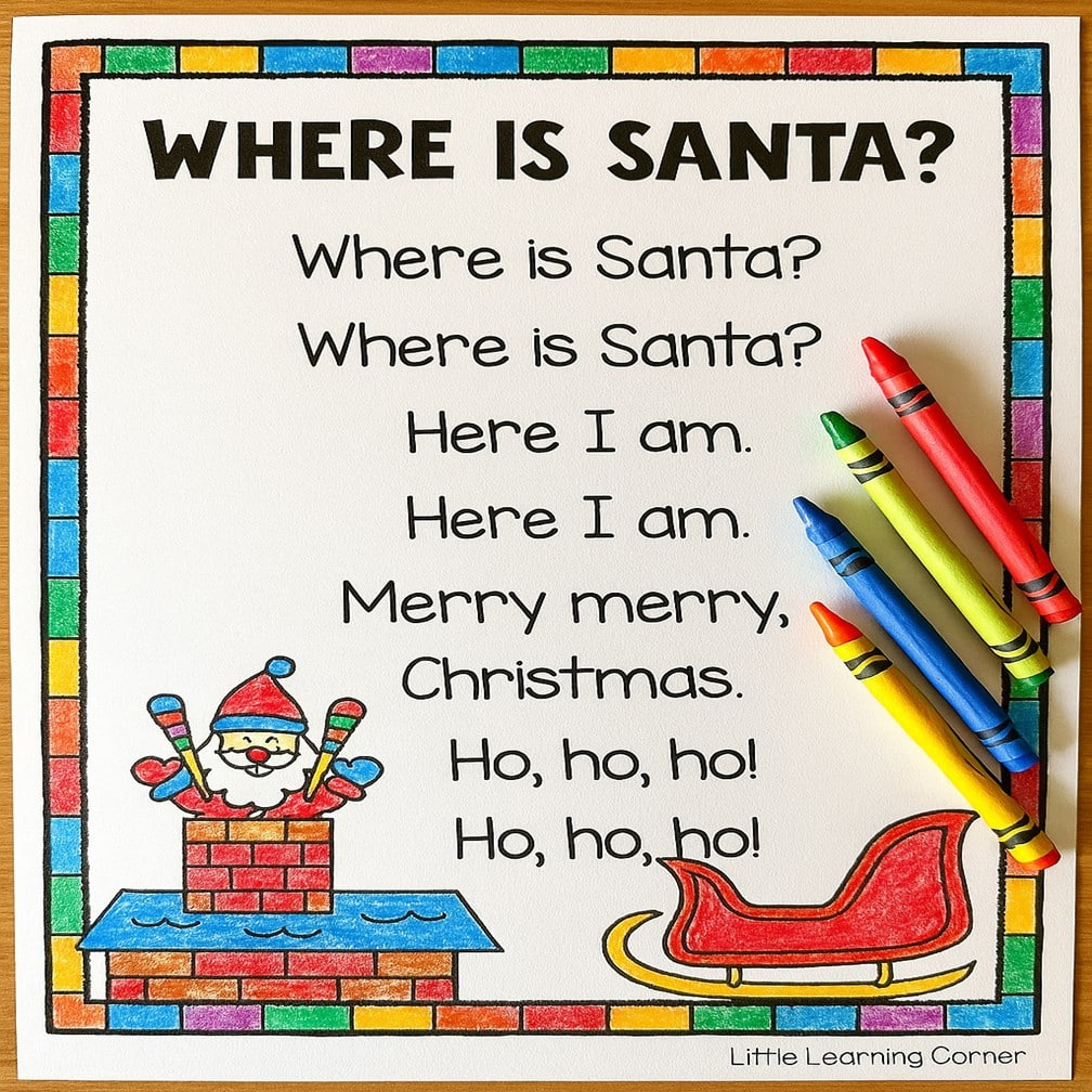 Short Christmas Poems For Kids | Free Printable - Little Learning for Short Christmas Speech For Kids Printable