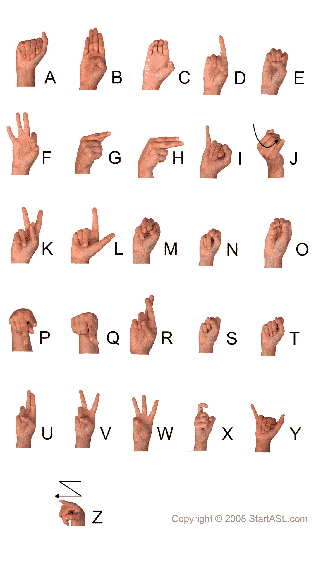 Sign Language Alphabet | 6 Free Downloads To Learn It Fast | Start Asl throughout Sign Language Chart Printable
