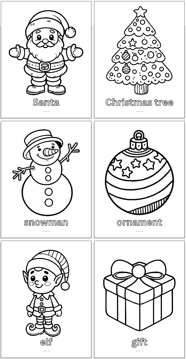 Simple Christmas Coloring Pages For Kids - The Artisan Life in Kindergarten Christmas Coloring Pages Printable
