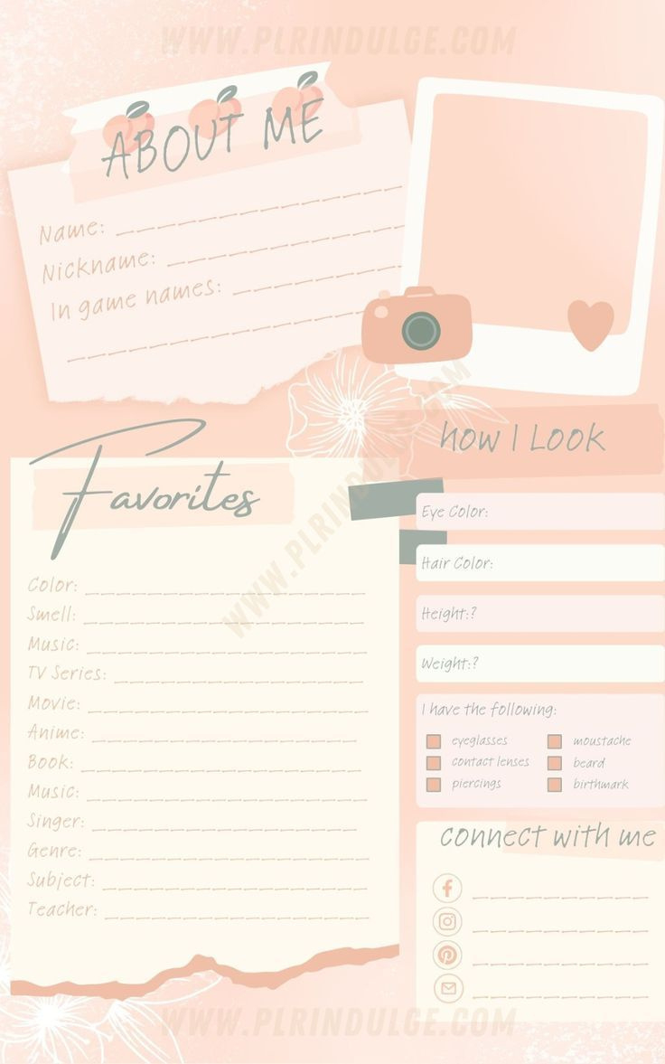 Slambook Printable Template throughout Slam Book Sample Template