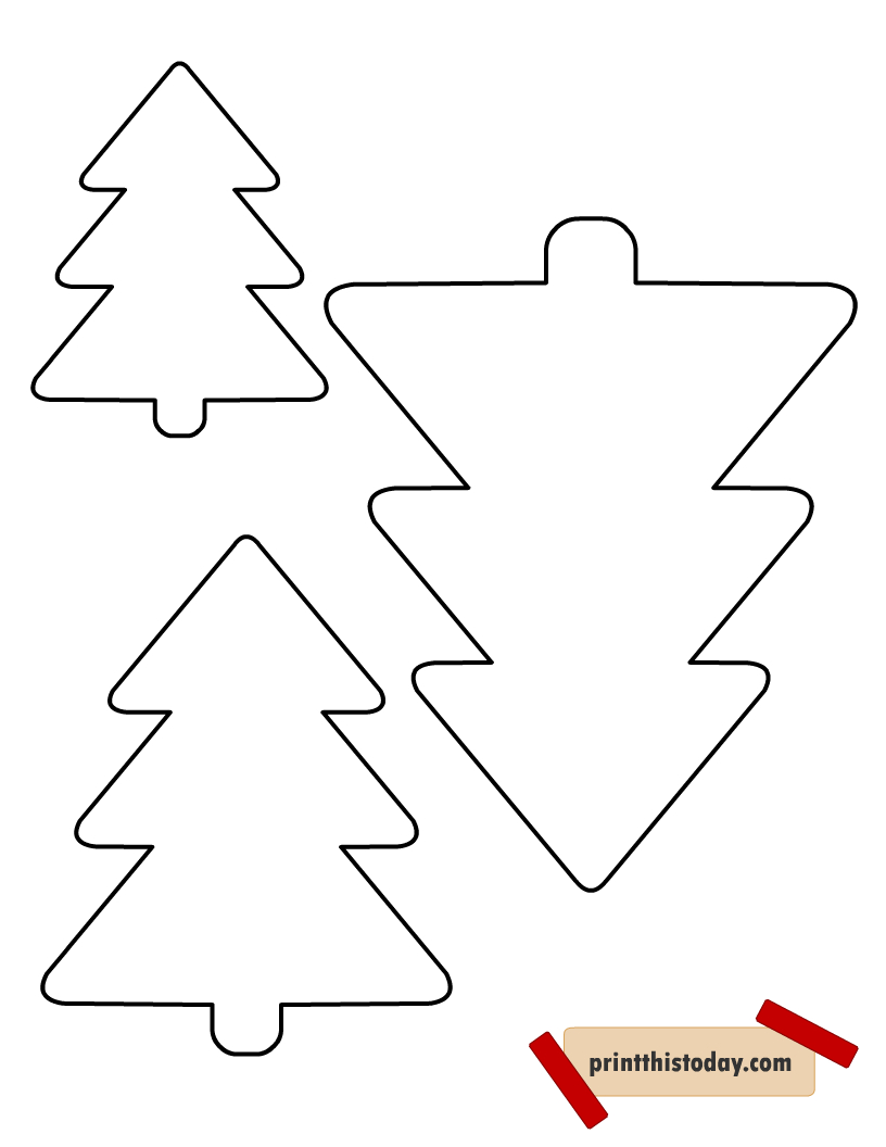 Small Christmas Tree Template Free Printable with regard to Small Christmas Tree Template Printable