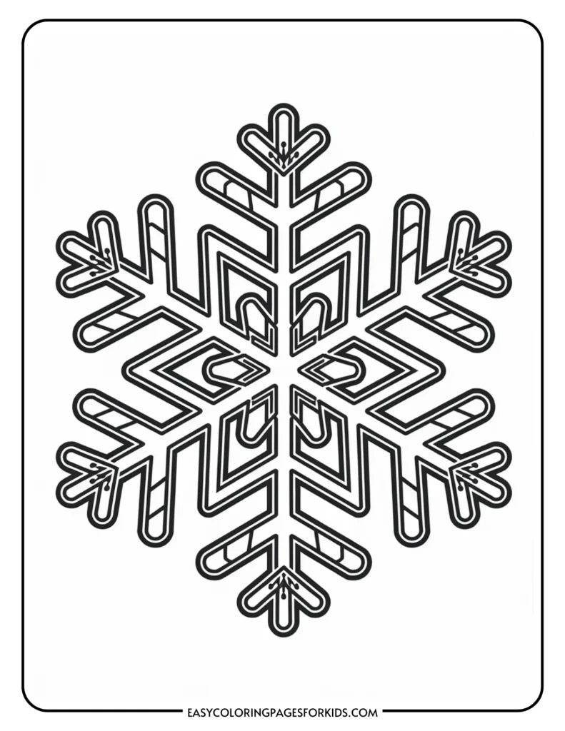 Snowflake Coloring Pages (7 Free Printable Pages) - Easy Coloring with Snowflake Coloring Pages Printable