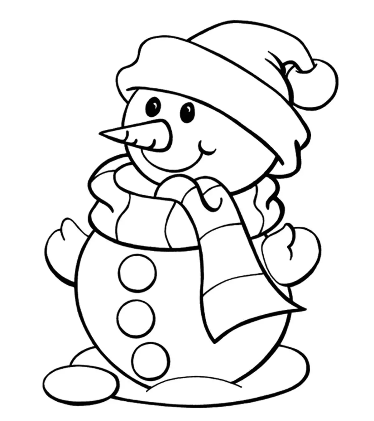 Snowman Coloring Pages: 10 Free Printables For Kids for Printable Snowman Coloring Page