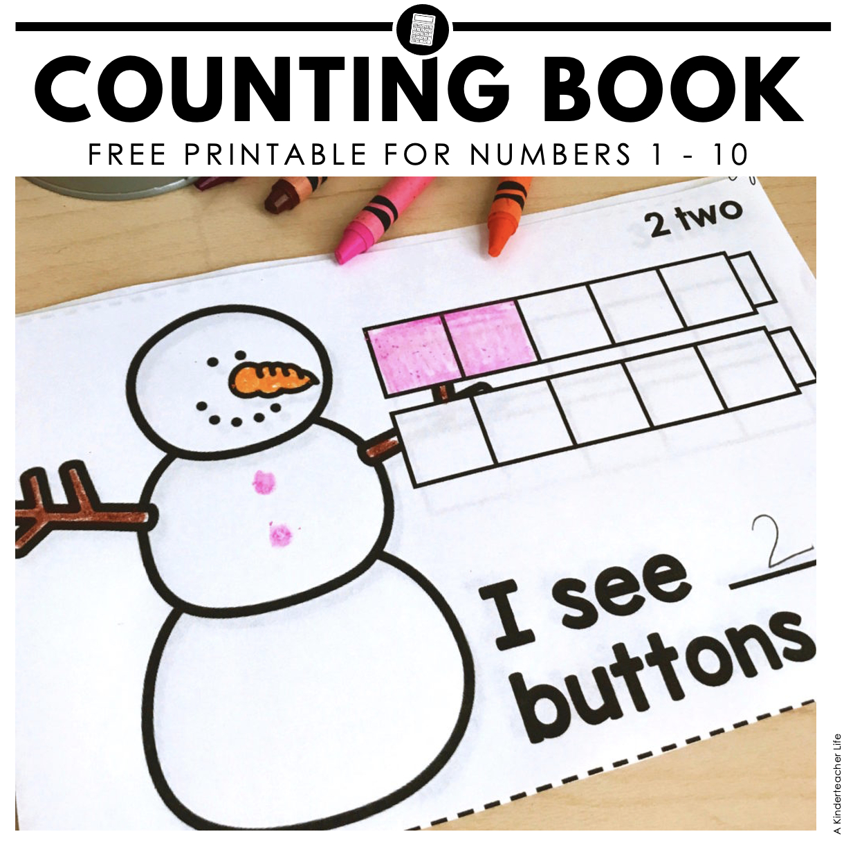 Snowman Counting Book (Freebie Included!) - A Kinderteacher Life regarding Printable Snowman Book