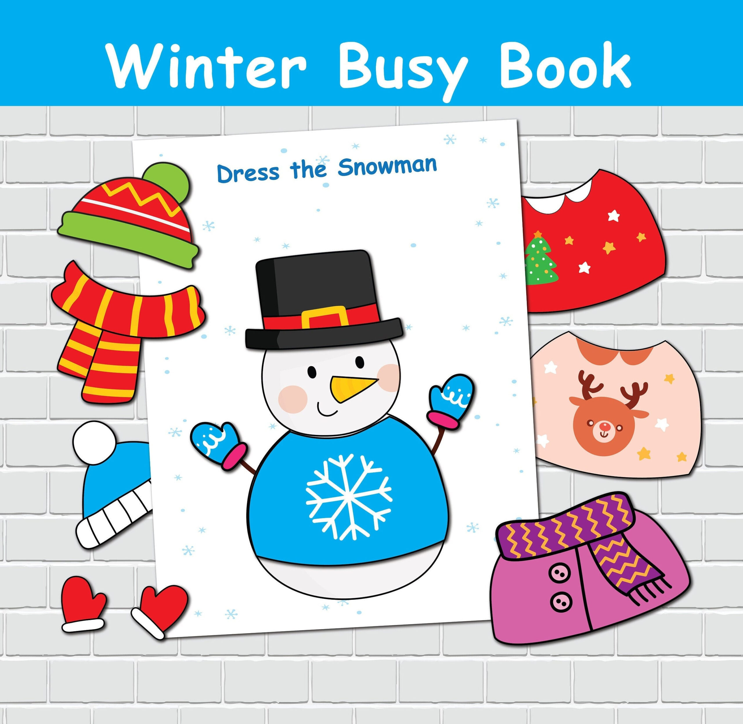 Snowman Dress Up Printabe Activity. Preschool Printable Worksheets for Snowman Dress Up Printable