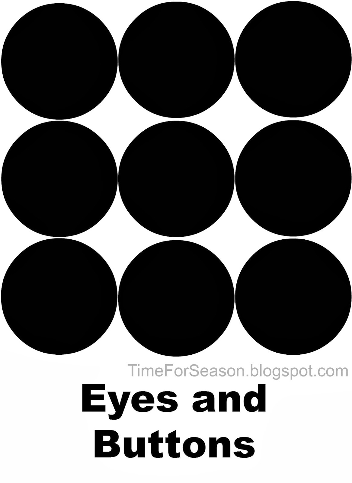 Snowman Eyes And Buttons Free Printable Http://Timeforseason inside Printable Snowman Eyes Template