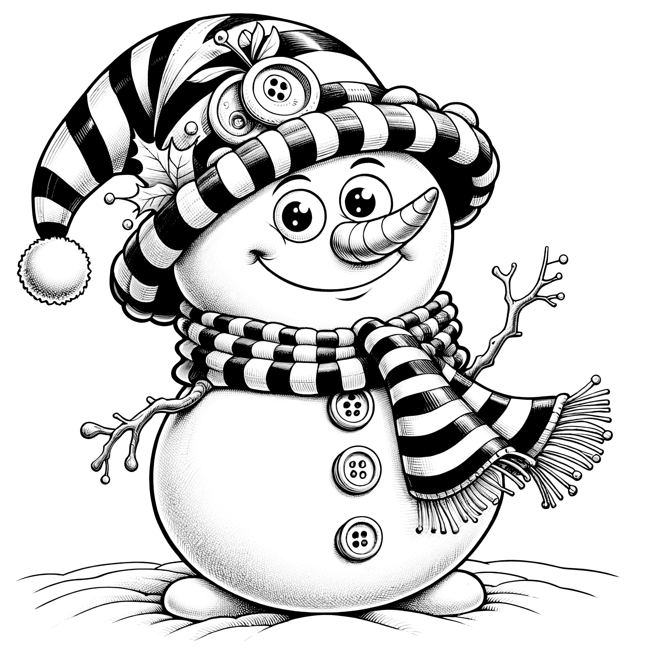 Snowman: Free Coloring Picture inside Free Printable Snowman Coloring Pages For Adults