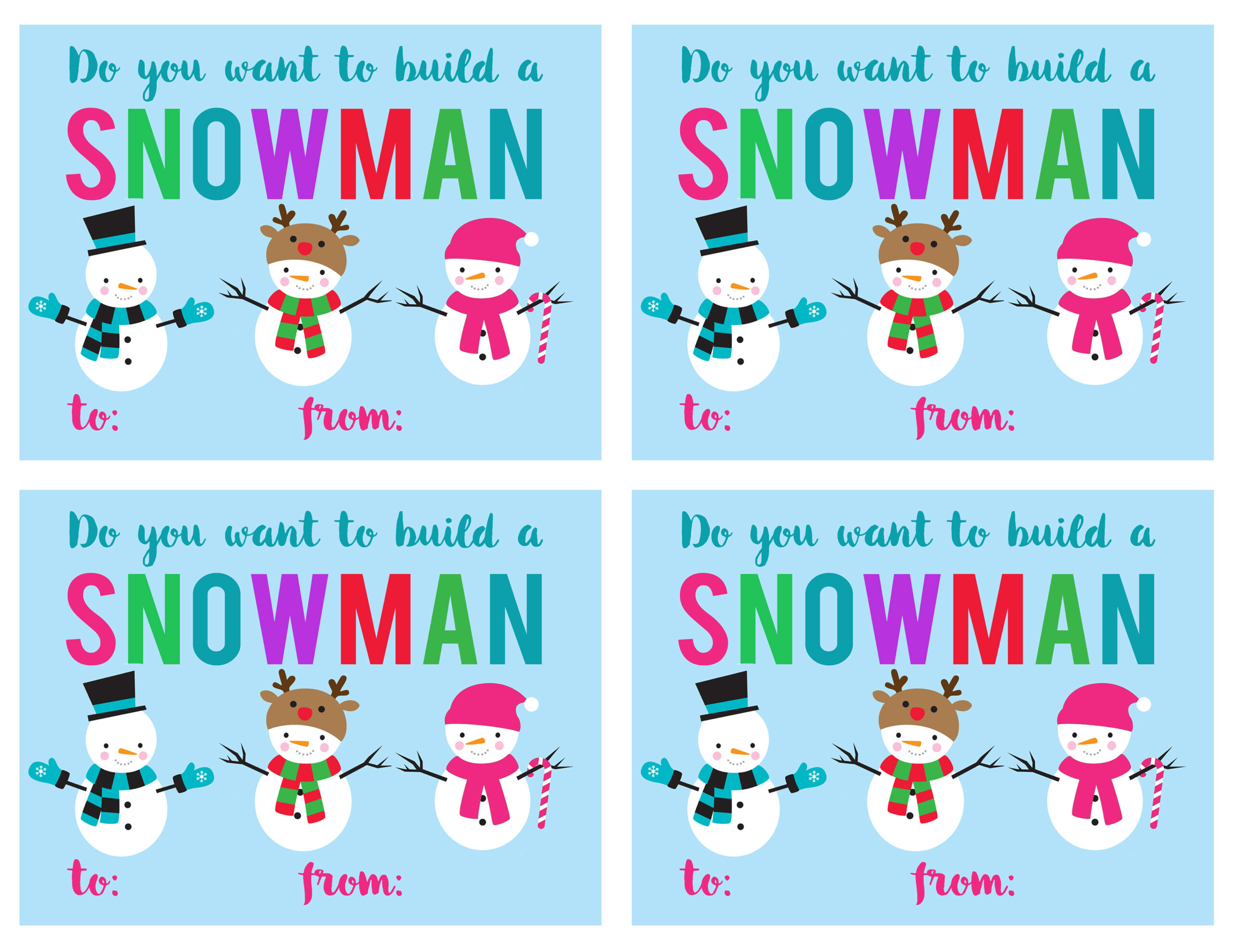 Snowman Gift Idea And Free Printable Tag - The Crafting Chicks with Free Printable Snowman Christmas Gift Tags