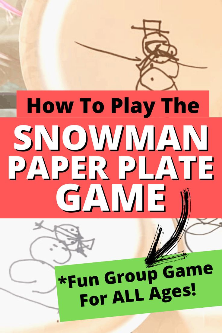 Snowman Paper Plate Game Instructions (Free Printable) in Christmas Paper Plate Game Printable