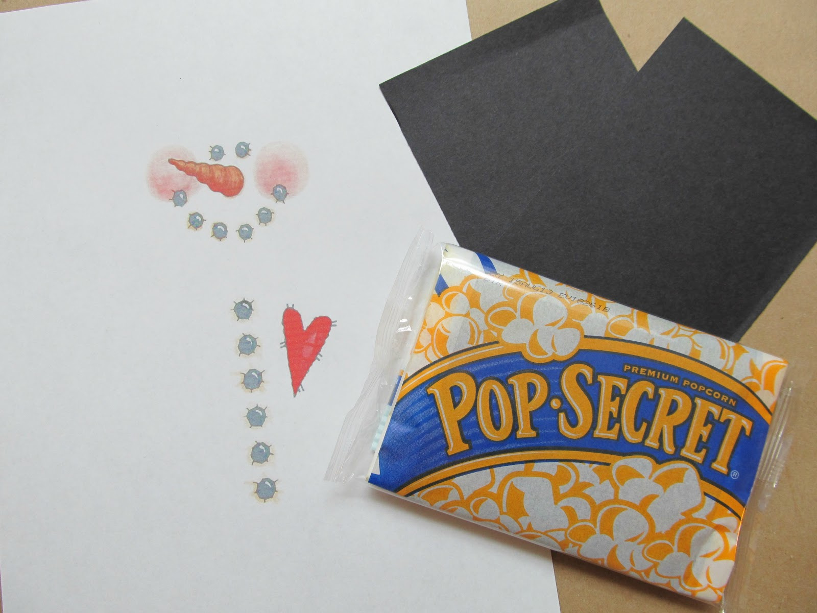Snowman Printable Popcorn Wrapper throughout Printable Snowman Popcorn Wrappers