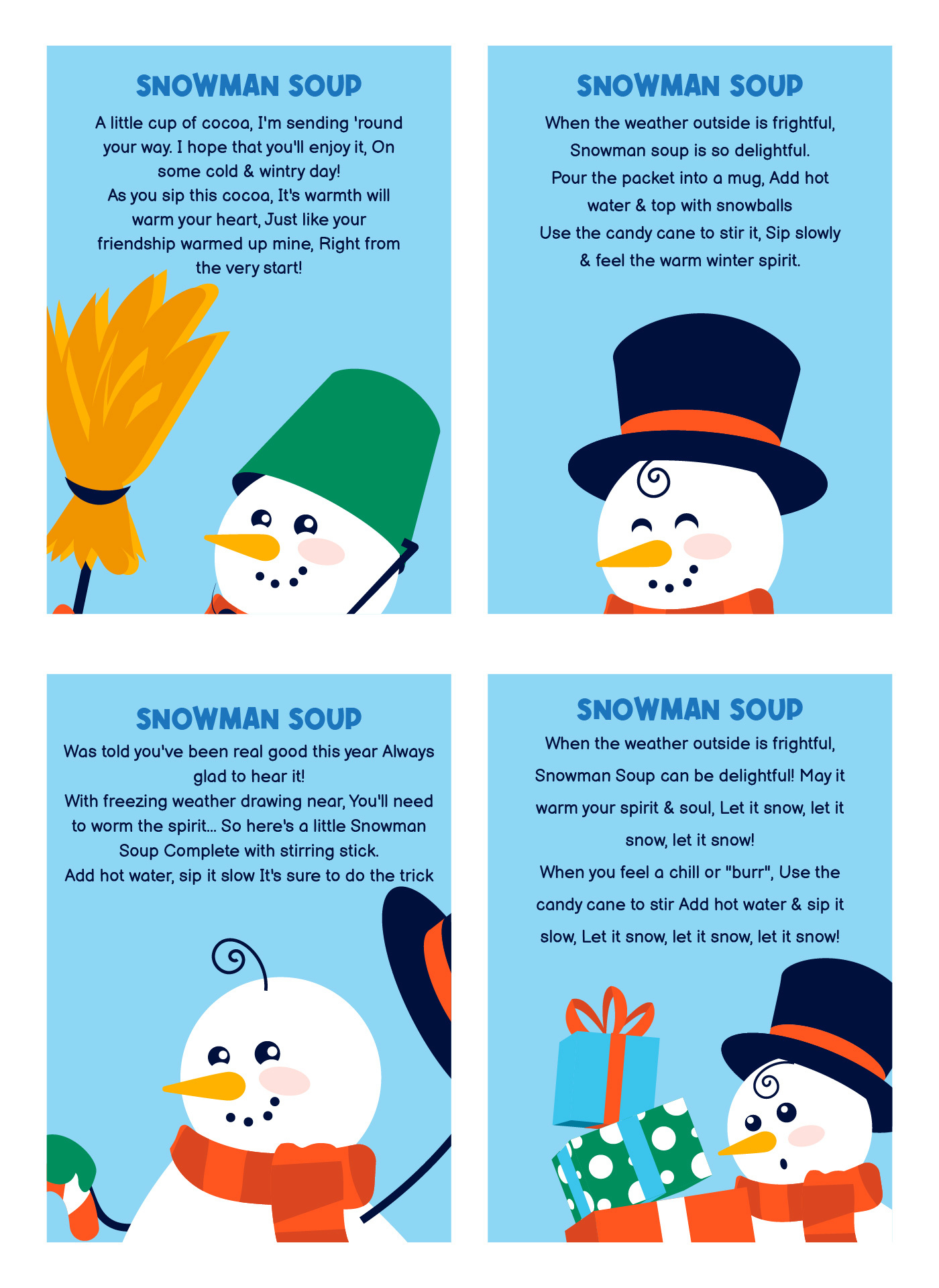 Snowman Soup Labels - 10 Free Pdf Printables | Printablee pertaining to Free Snowman Soup Printable Labels