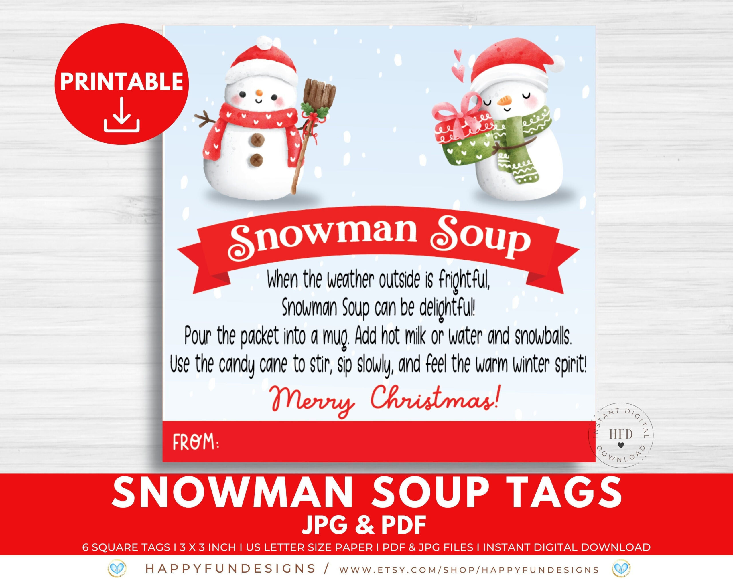 Snowman Soup Tag Printable, Snowman Soup Topper, Treat Bag Topper regarding Snowman Soup Printable Tags