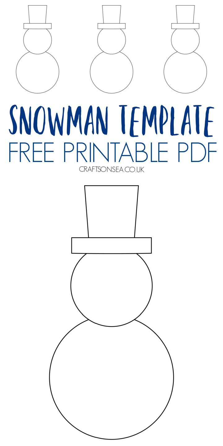 Snowman Template (Free Printable Pdf) - Crafts On Sea with Printable Snowman Images