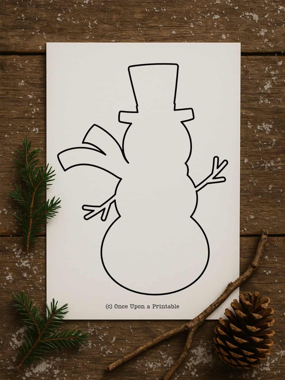 Snowman Template (Free Printables) - Once Upon A Printable regarding Snowman Cone Printable