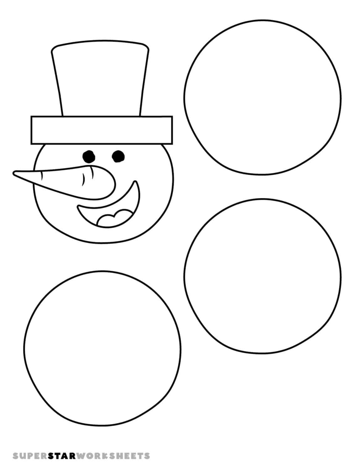 Snowman Templates (Free Printables) - Superstar Worksheets within Printable Snowman Pictures Free