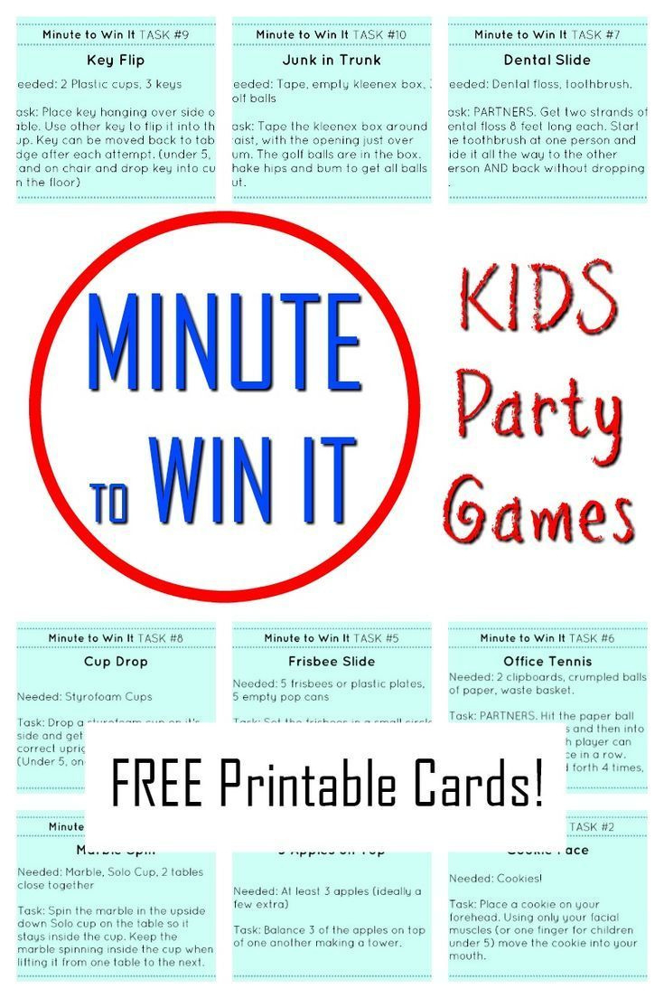 Spectacular Minute To Win It Games For Families! - How Wee Learn with regard to Free Minute To Win It Printables