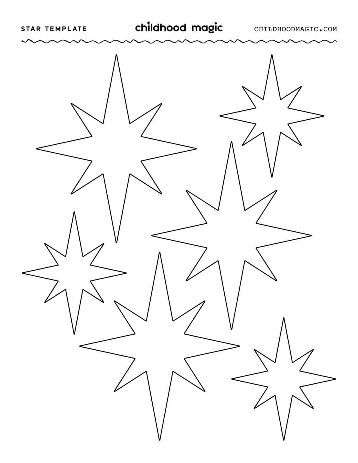 Star Template - Childhood Magic regarding Star Template Printable