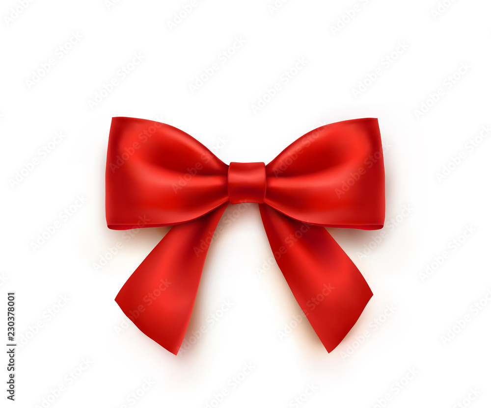 Stock-Vektorgrafik „Bow Isolated On White Background. Vector with regard to Printable Red Christmas Bow