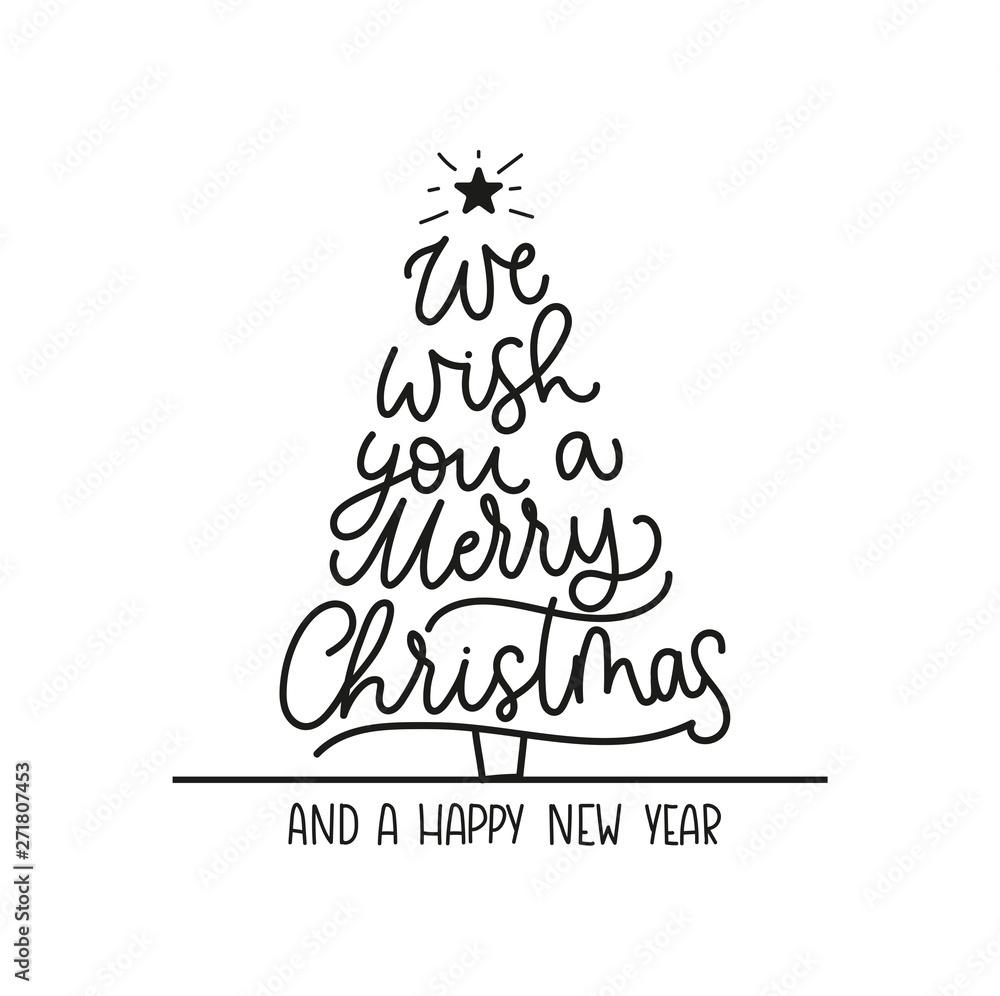 Stock-Vektorgrafik „We Wish You A Merry Christmas And A Happy New with We Wish You a Merry Christmas Printable